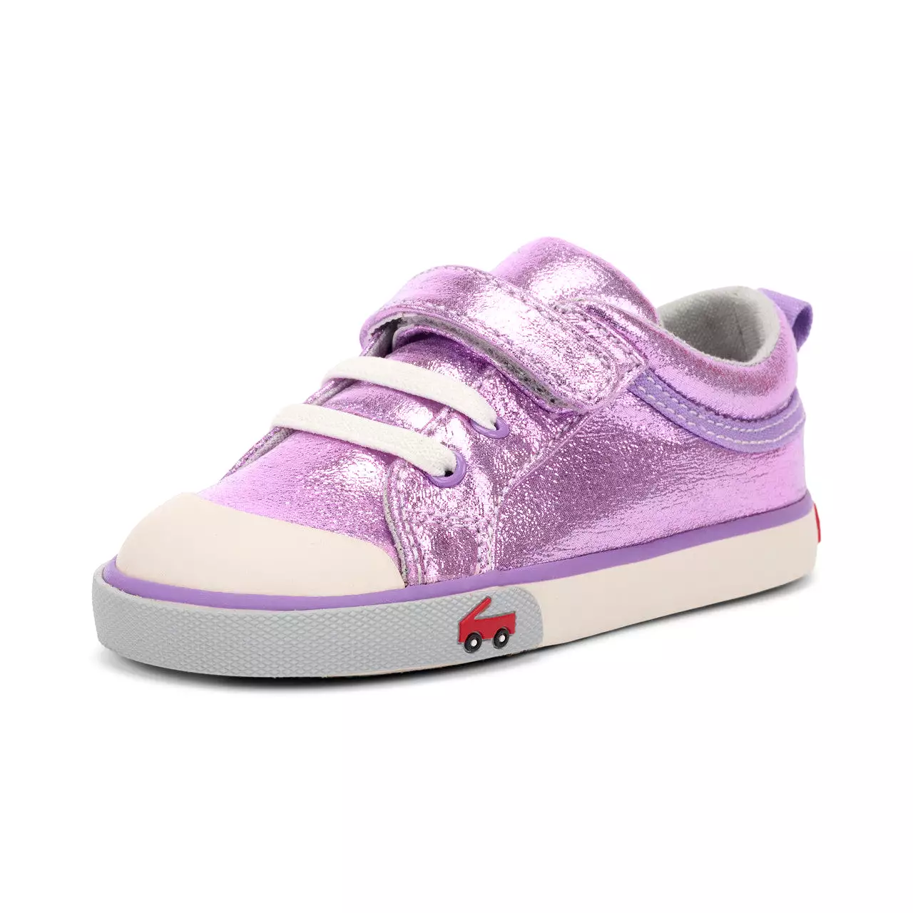 Purple Shimmer Kristin Kid's Canvas Sneaker