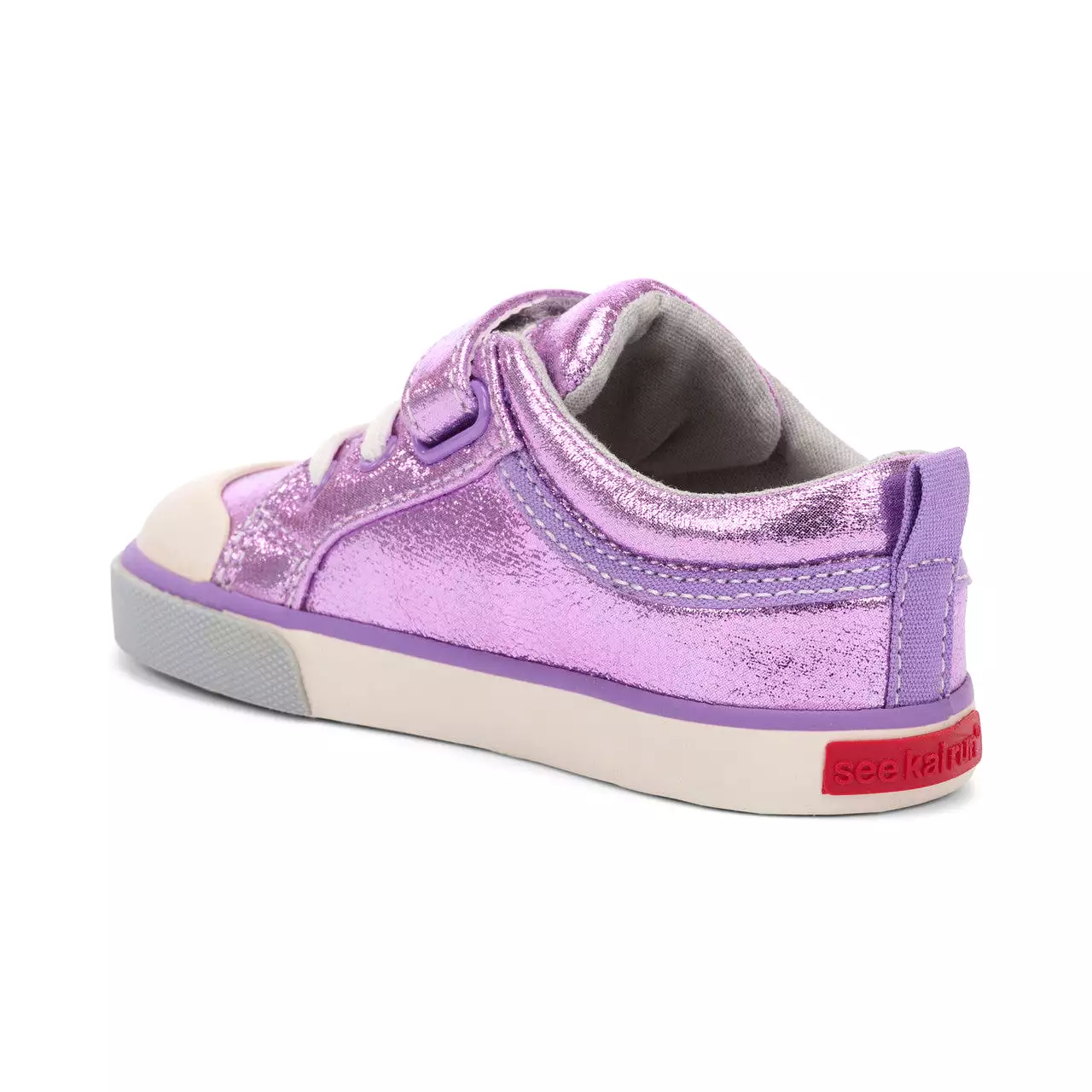 Purple Shimmer Kristin Kid's Canvas Sneaker