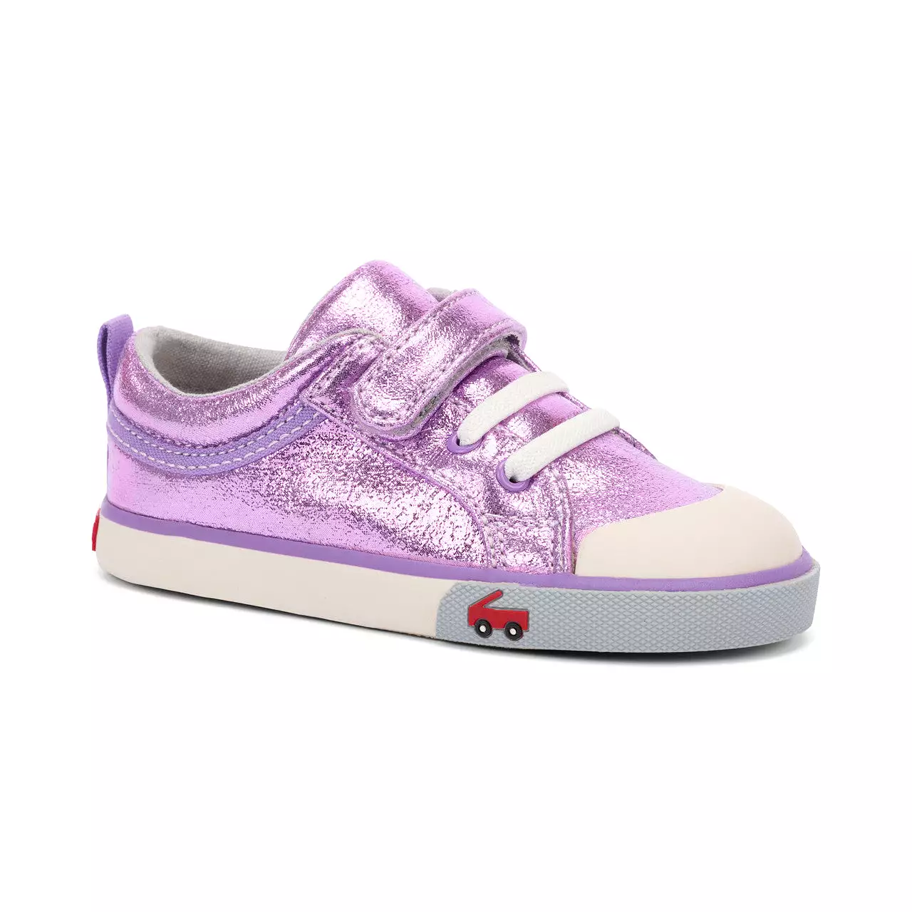 Purple Shimmer Kristin Kid's Canvas Sneaker