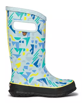 Rain boots - light blue multi - geo print