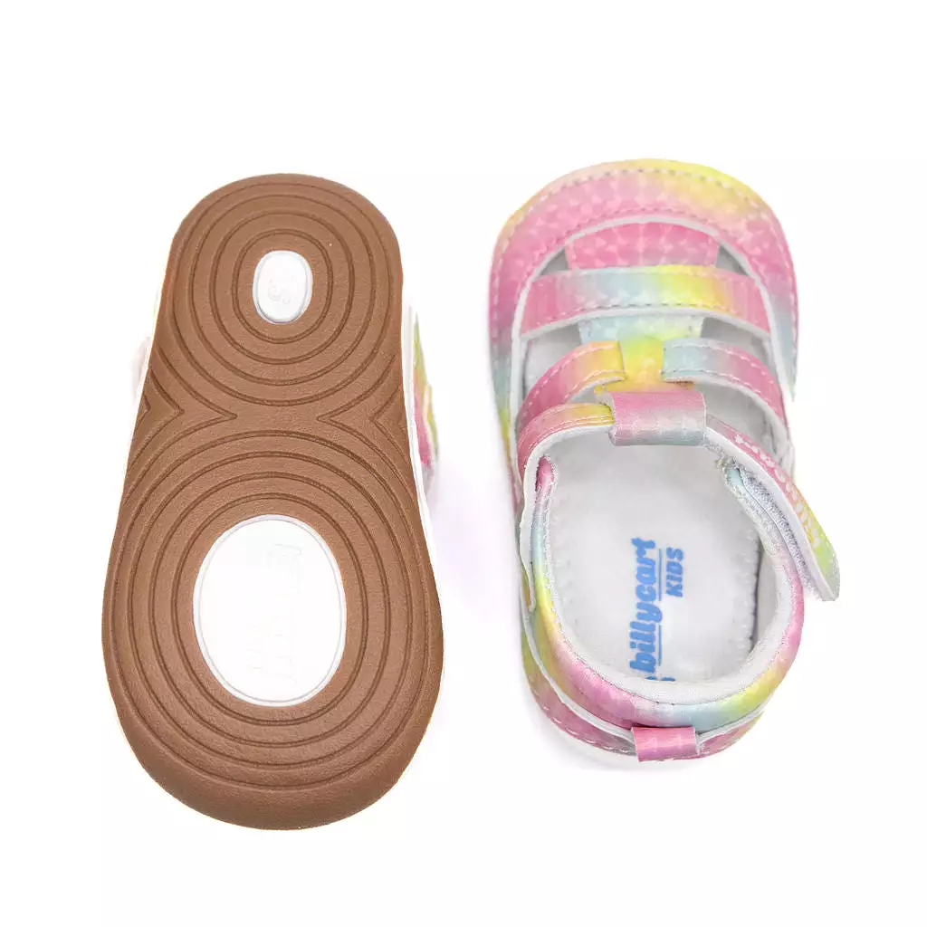 Rainbow sandals for baby and toddler girls: AVA