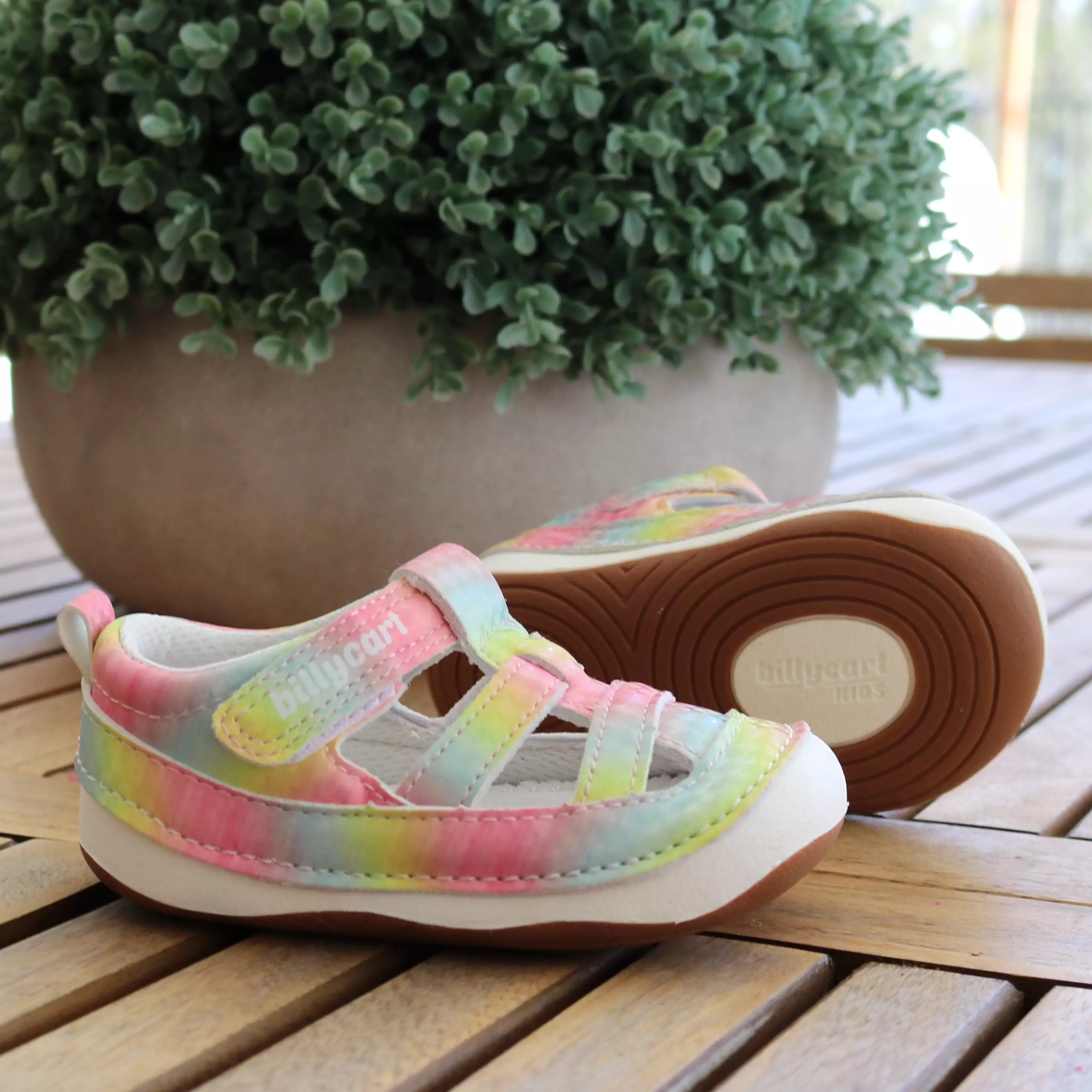 Rainbow sandals for baby and toddler girls: AVA