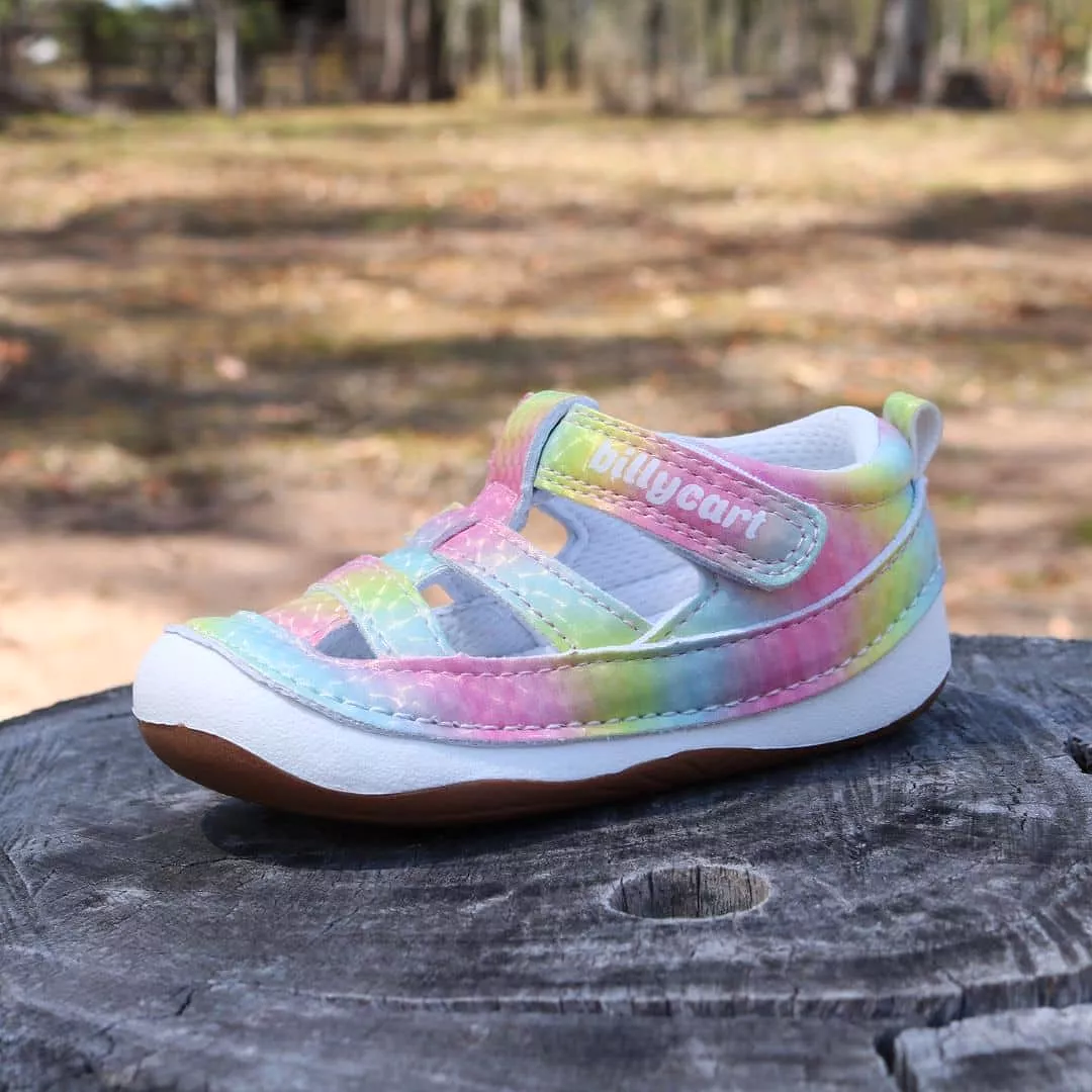 Rainbow sandals for baby and toddler girls: AVA