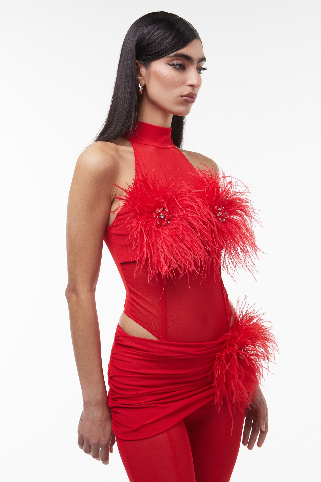 Red Velora Bodysuit