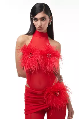 Red Velora Bodysuit