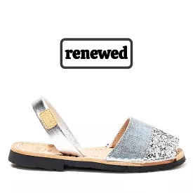 Renewed Glitter Leather Kids Menorcan Sandal - Iker 1363