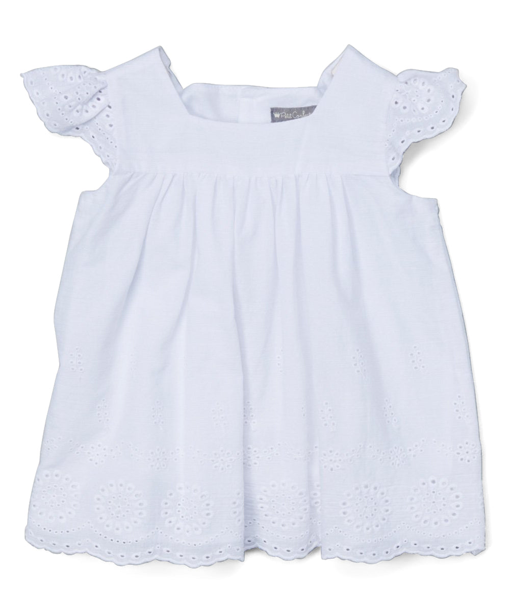 Results: Eyelet tunic - white color