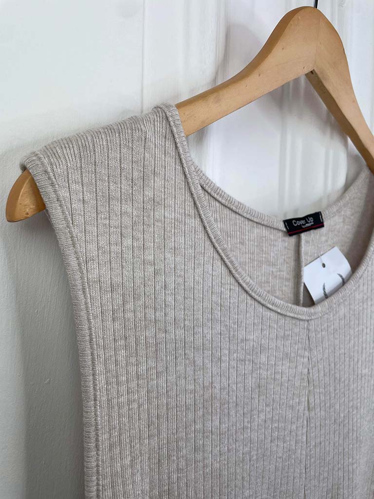 Ribbed Knit Tunic - Stone