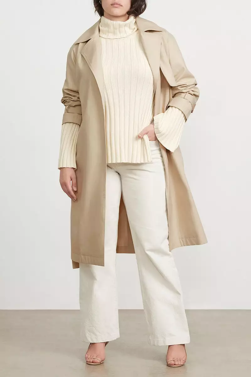 Ribbed Turtleneck - Ivory