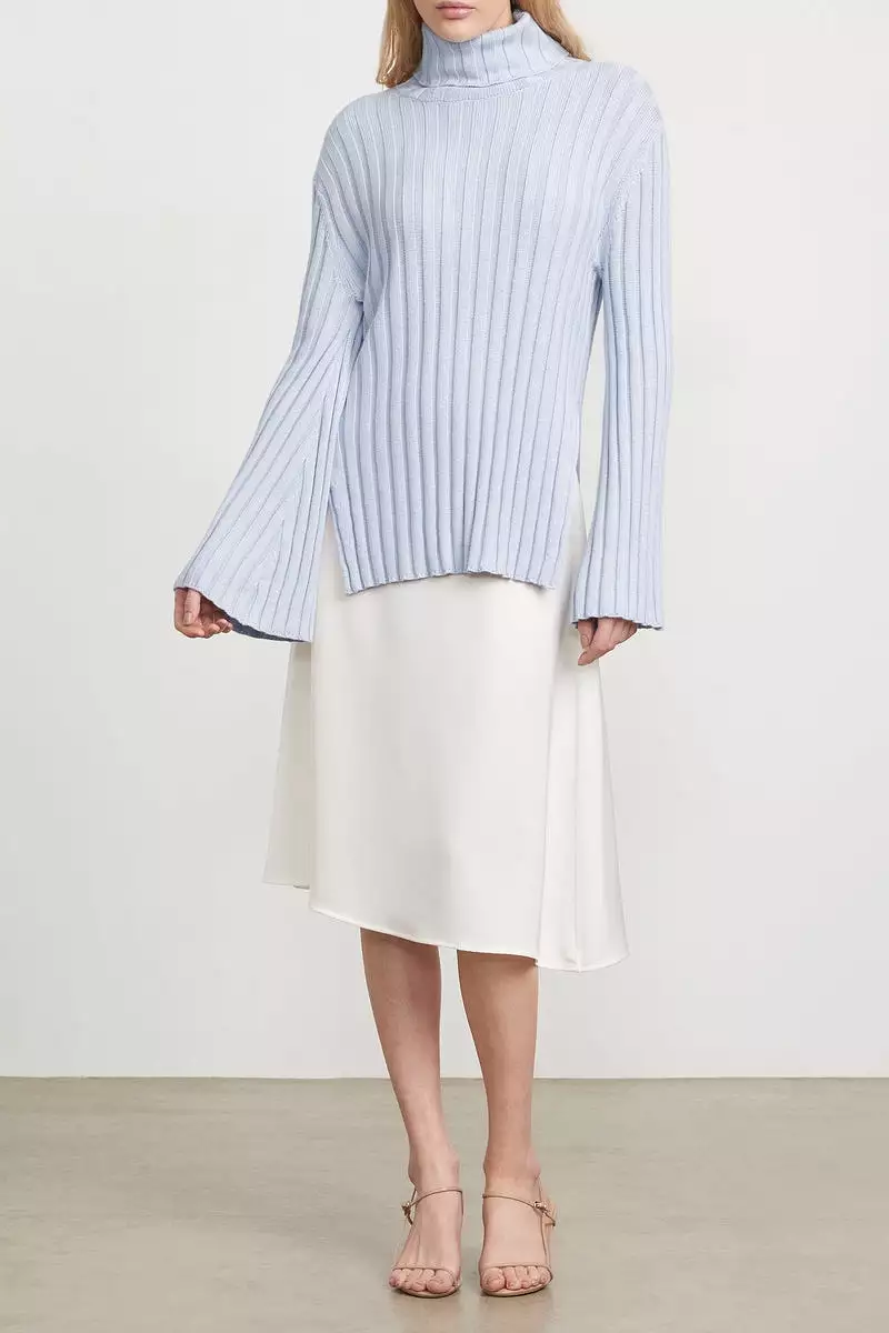 Ribbed Turtleneck - Ivory