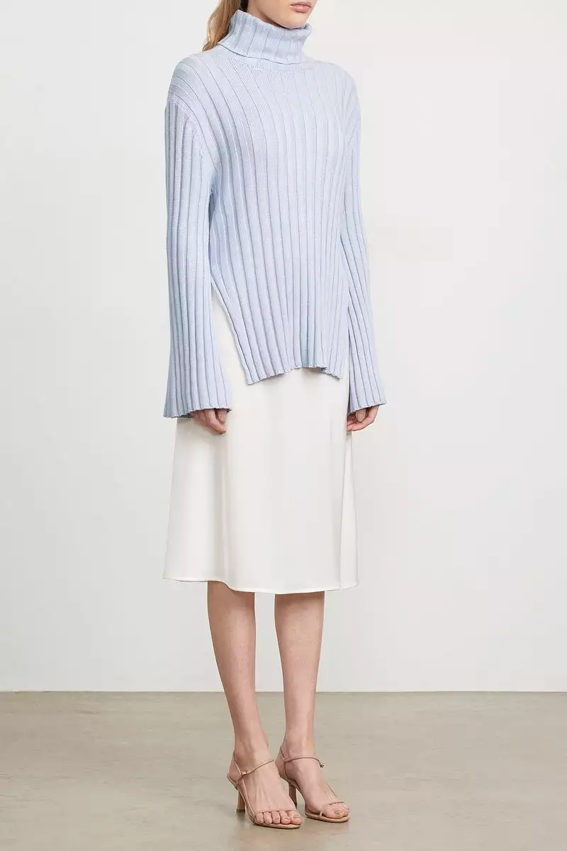 Ribbed Turtleneck - Ivory