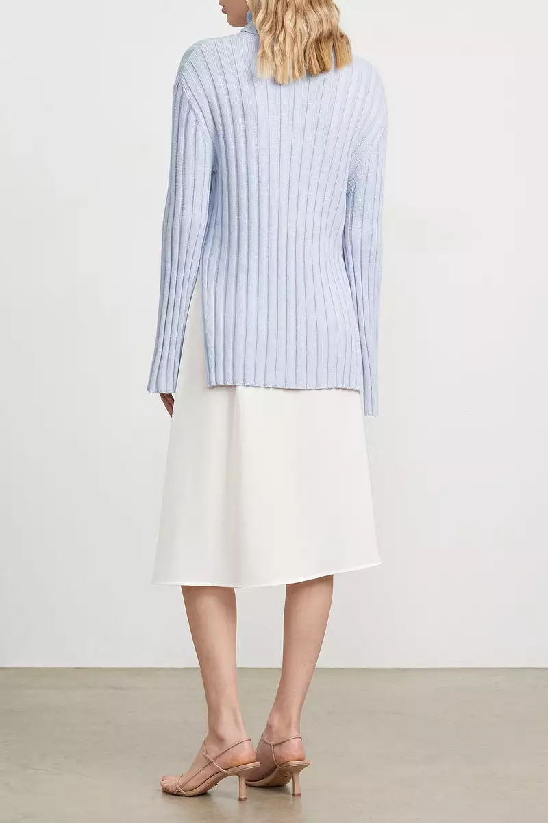 Ribbed Turtleneck - Ivory