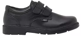 roc boots junior jumungi strap black leather school shoe