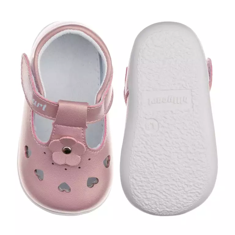 ROSIE light pink baby girls Mary Jane shoes