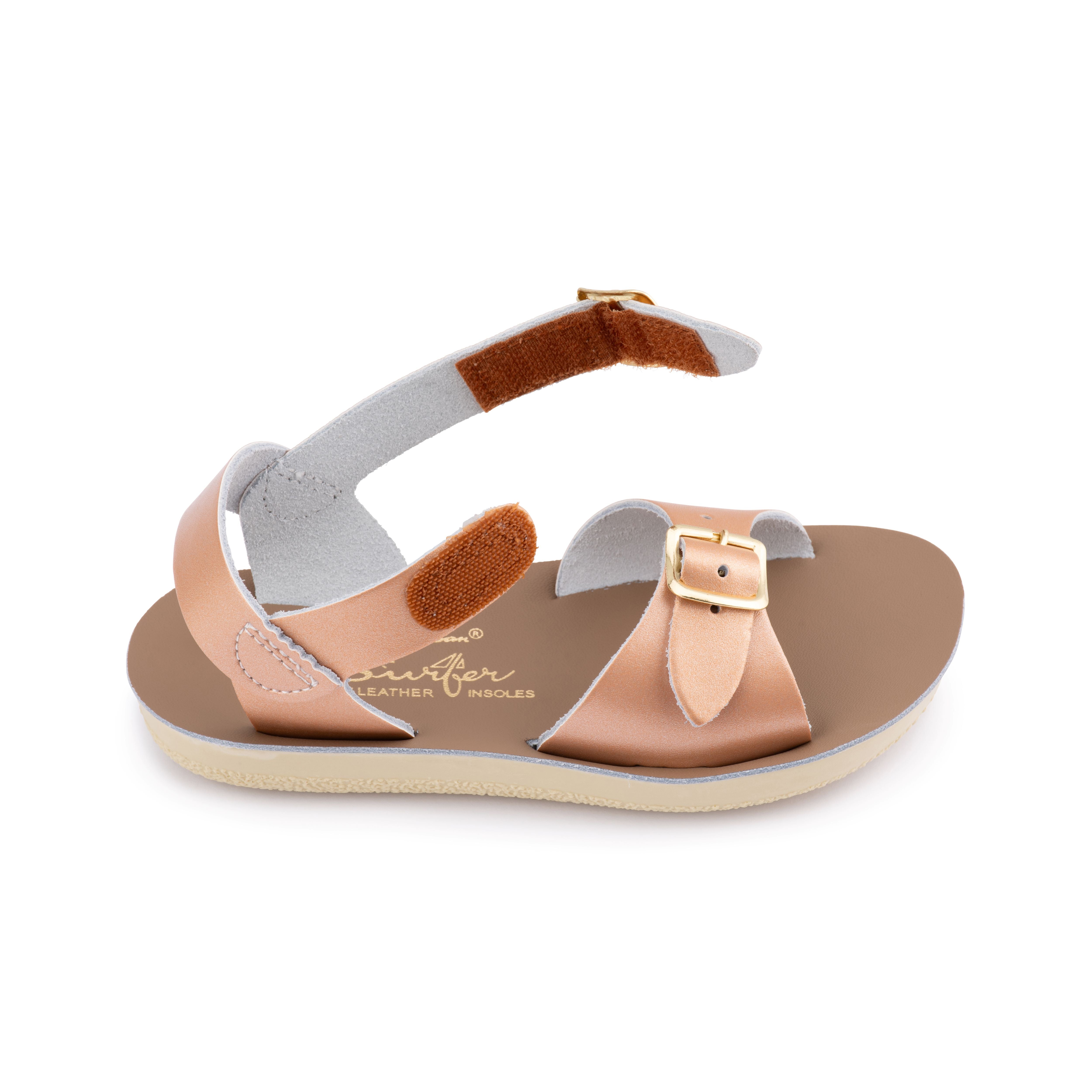 Salt Water Sandals Sun-San Surfer Hook & Loop Rose Gold - Best Price