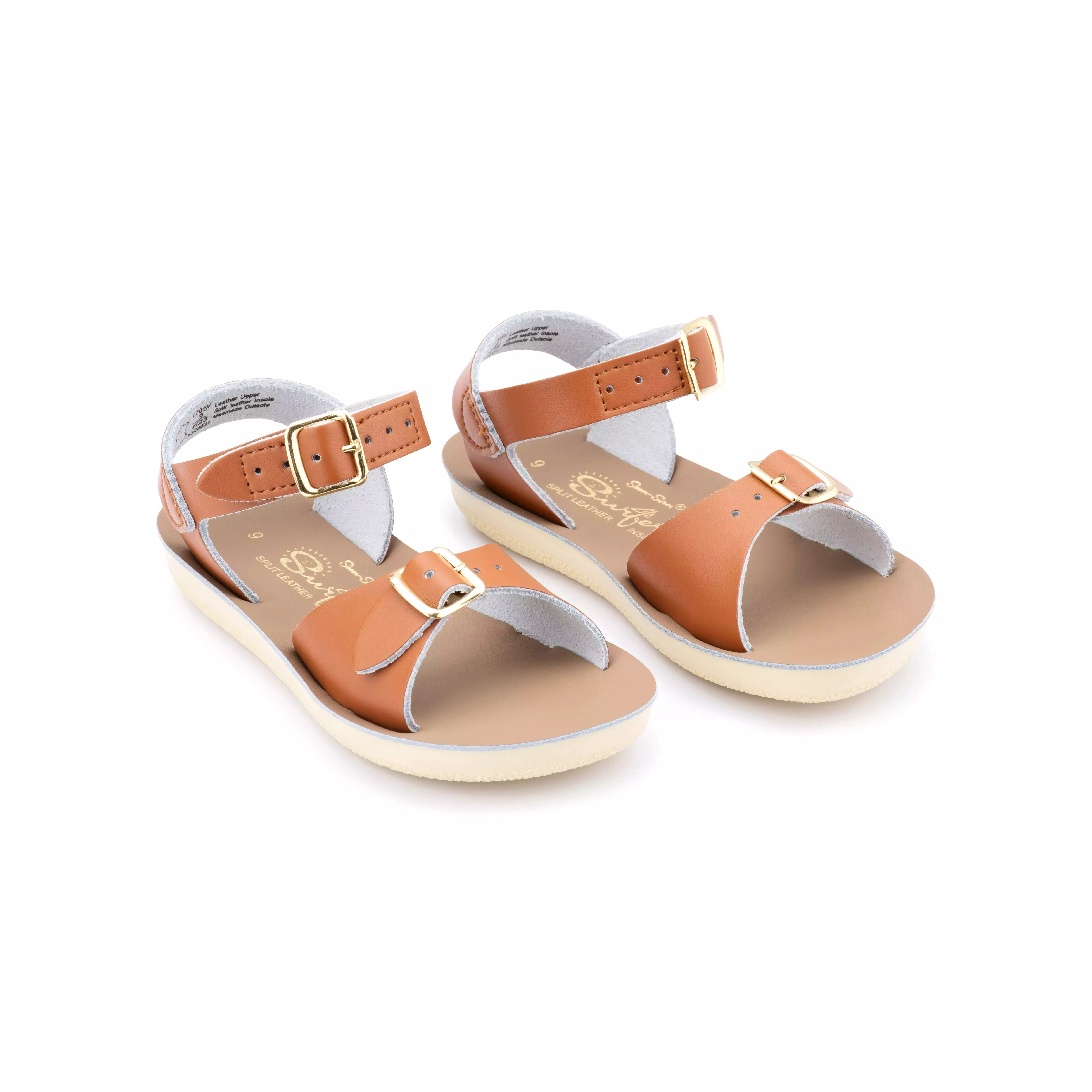 Salt Water Sandals Sun-San Surfer Tan Hook & Loop