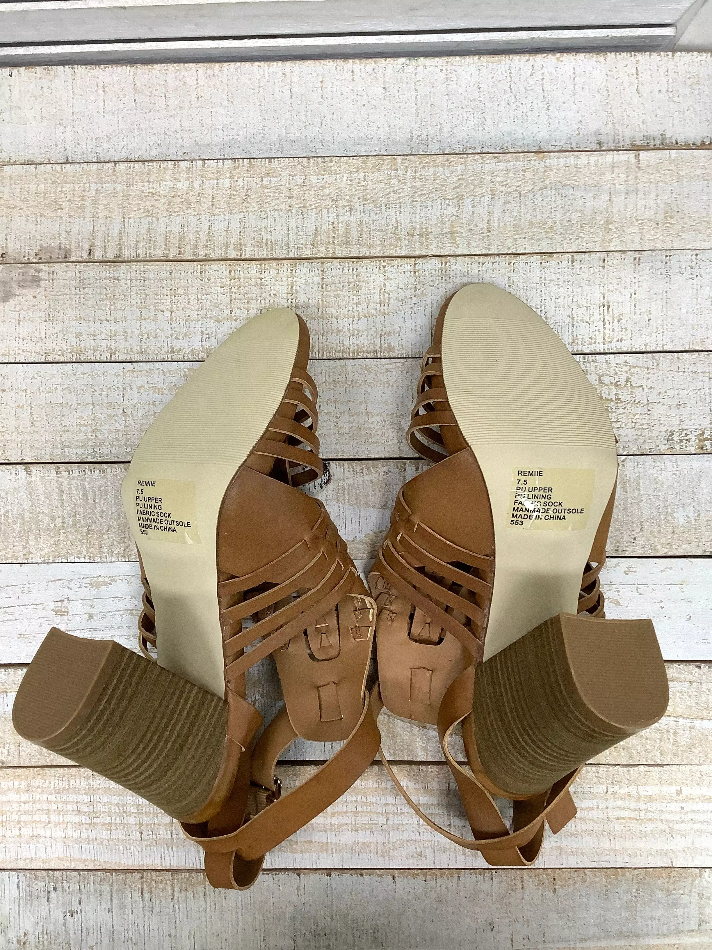 Sandals Heels Block Madden Girl Size 7.5