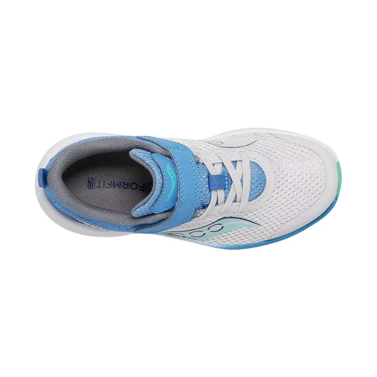 Saucony Kinvara 14 A/C Grey/Blue Girls Running Shoe