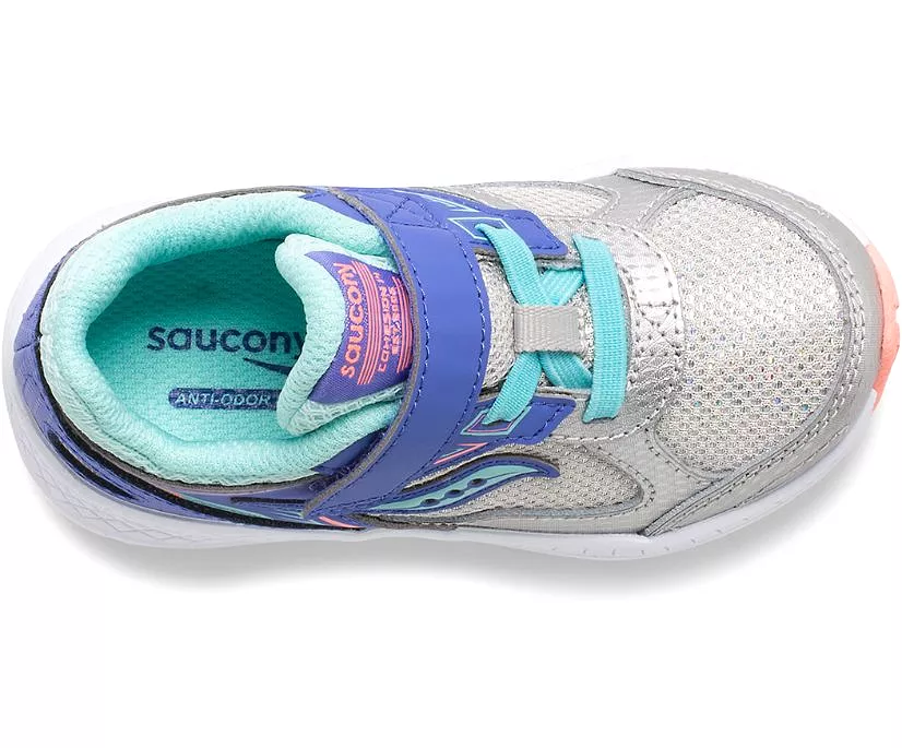 Saucony Toddler Sneaker - Silver Periwinkle Turquoise Cohesion 14 A/C - Result