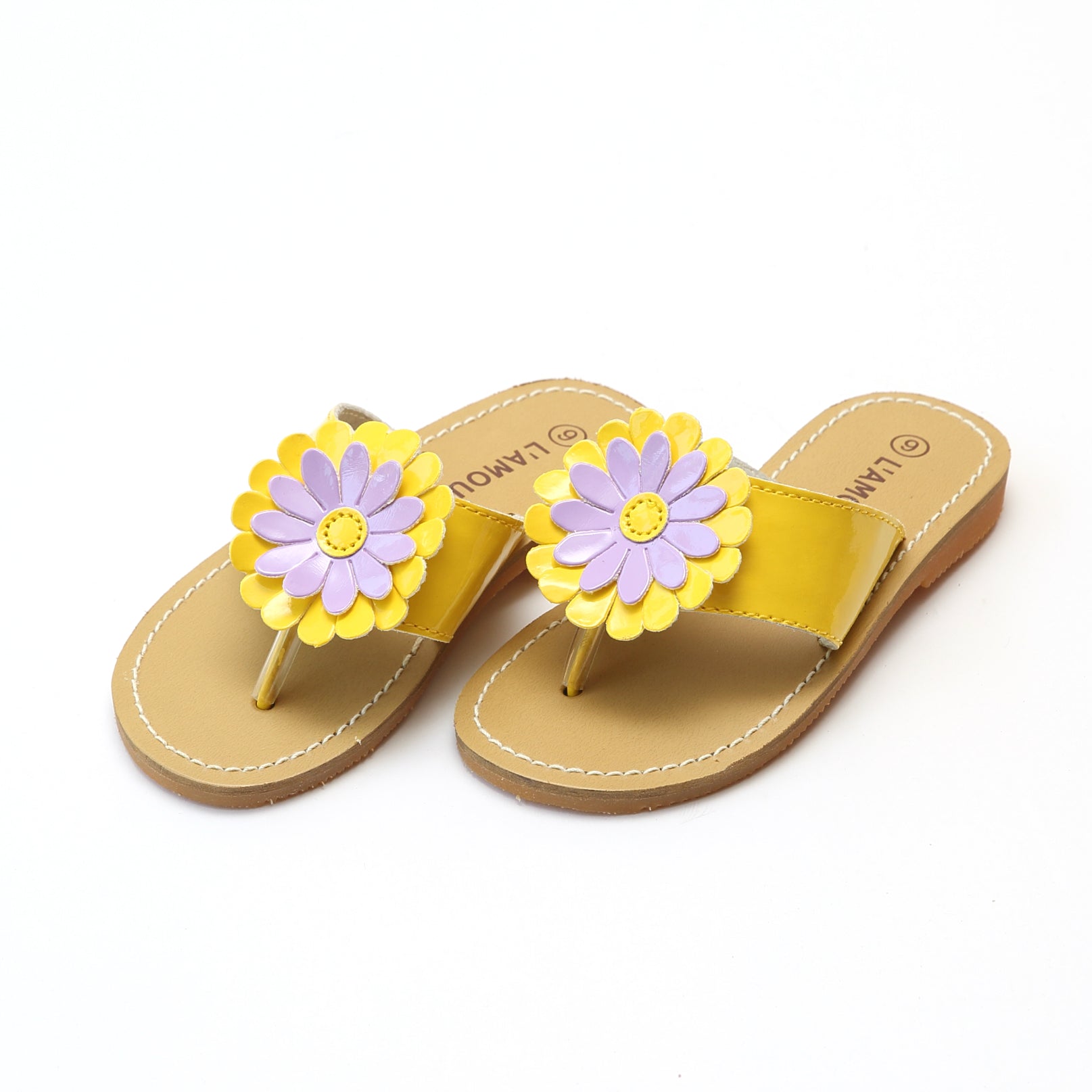 Savannah Patent Flower Thong Sandal: Patent Flower Thong Sandal