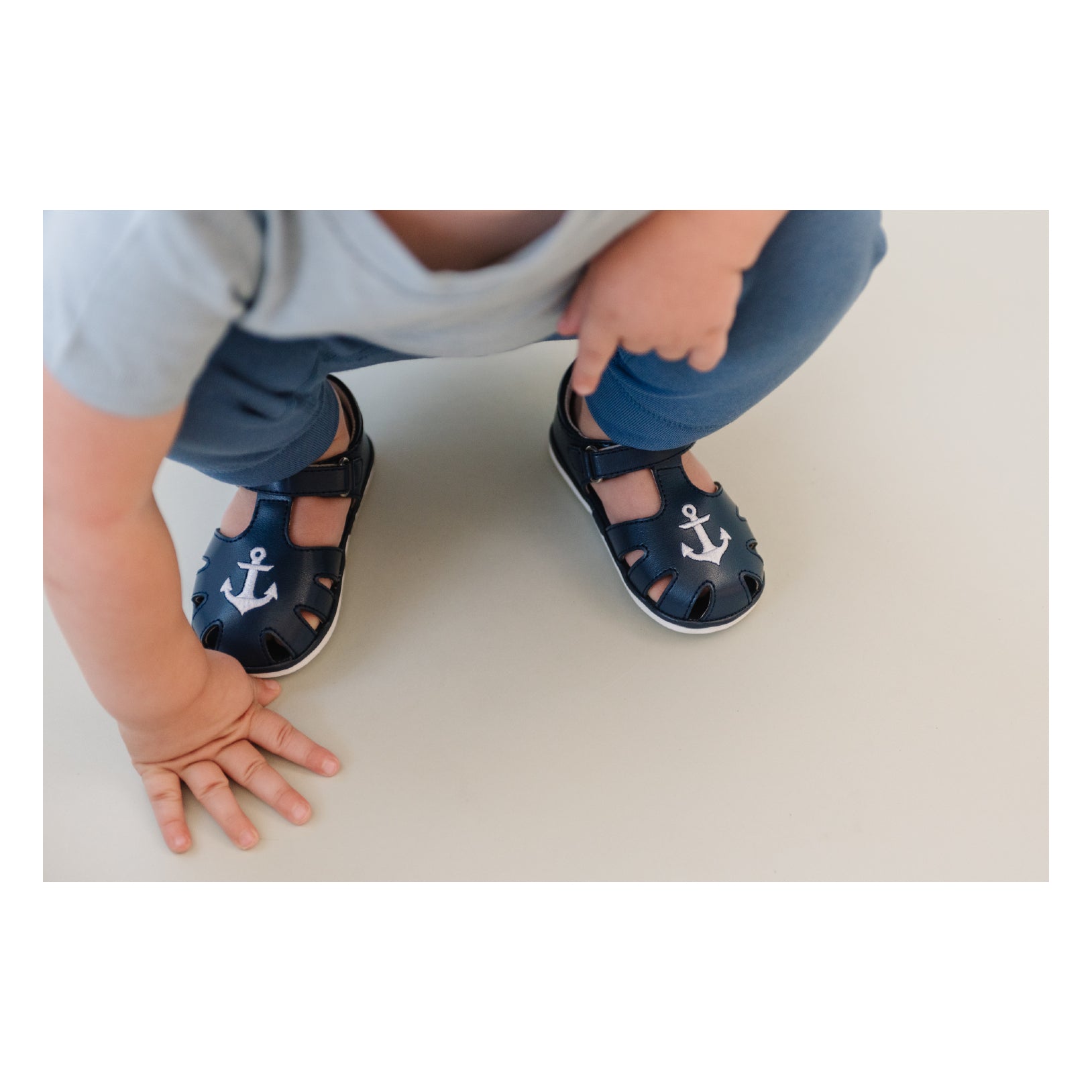 Sawyer Caged Leather Sandal for Babies