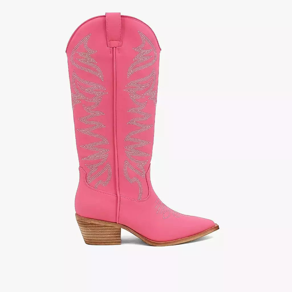 Shu Shop Zerena Coral Cowgirl Boots - Best Deals Online