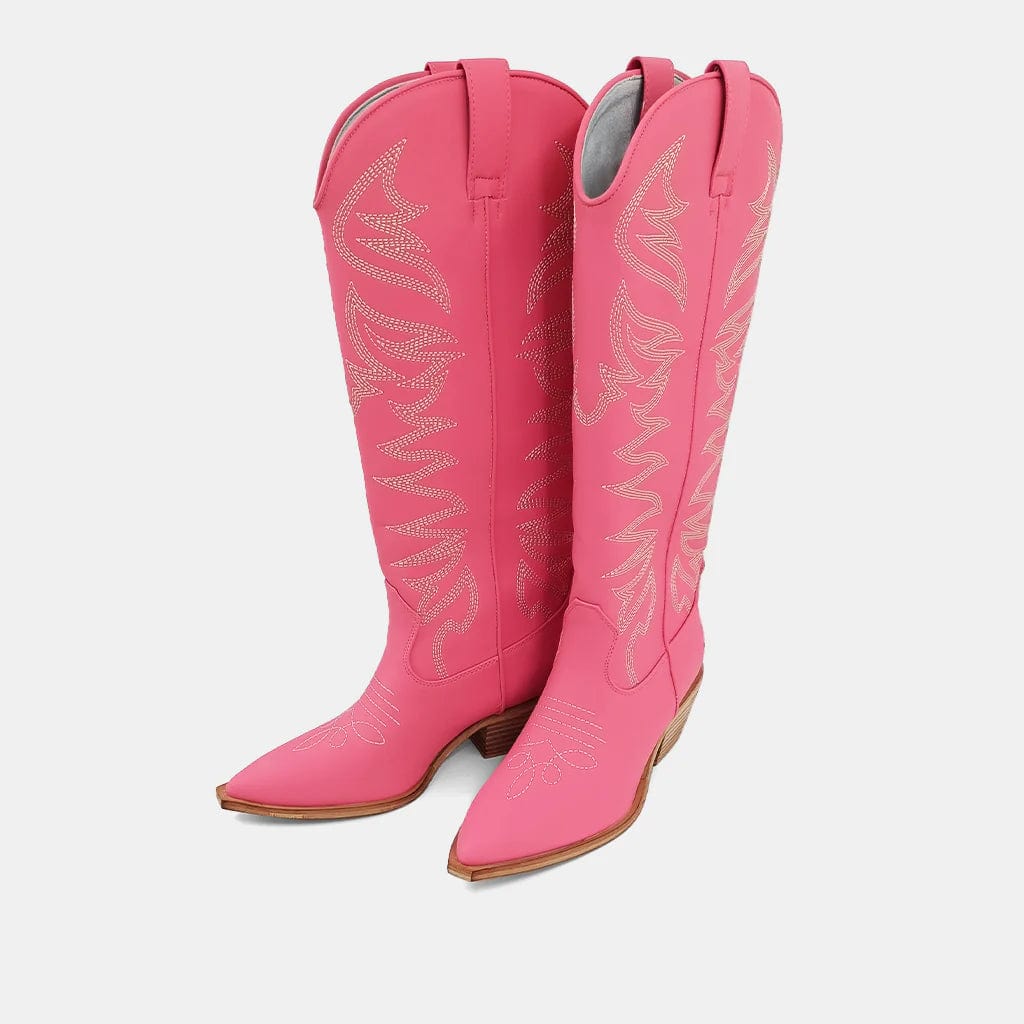 Shu Shop Zerena Coral Cowgirl Boots - Google SEO friendly sentence.