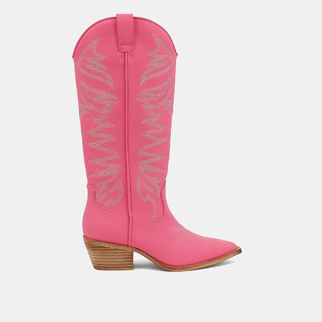 Shu Shop Zerena Coral Cowgirl Boots - Google SEO friendly sentence.