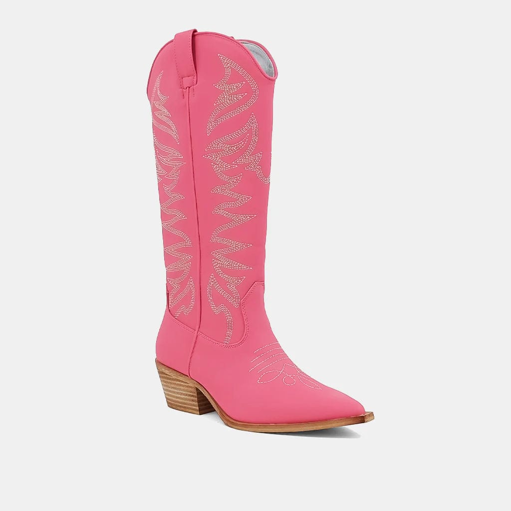 Shu Shop Zerena Coral Cowgirl Boots - Google SEO friendly sentence.