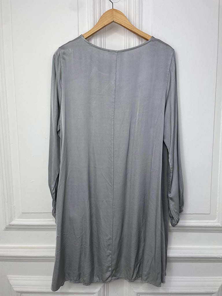 Silver Swing Tunic with Silk-like Texture