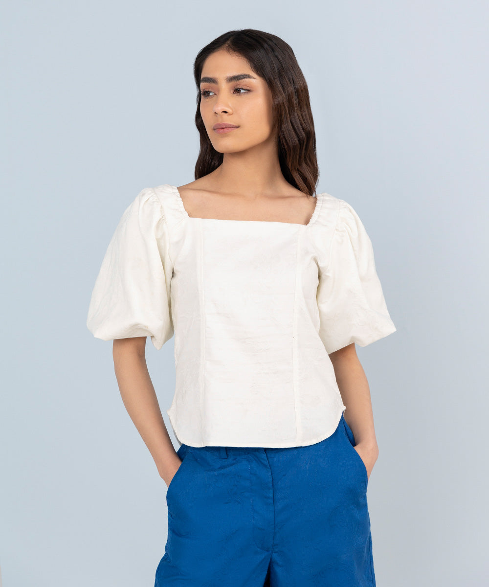 Slim-Fit Square Neck Top