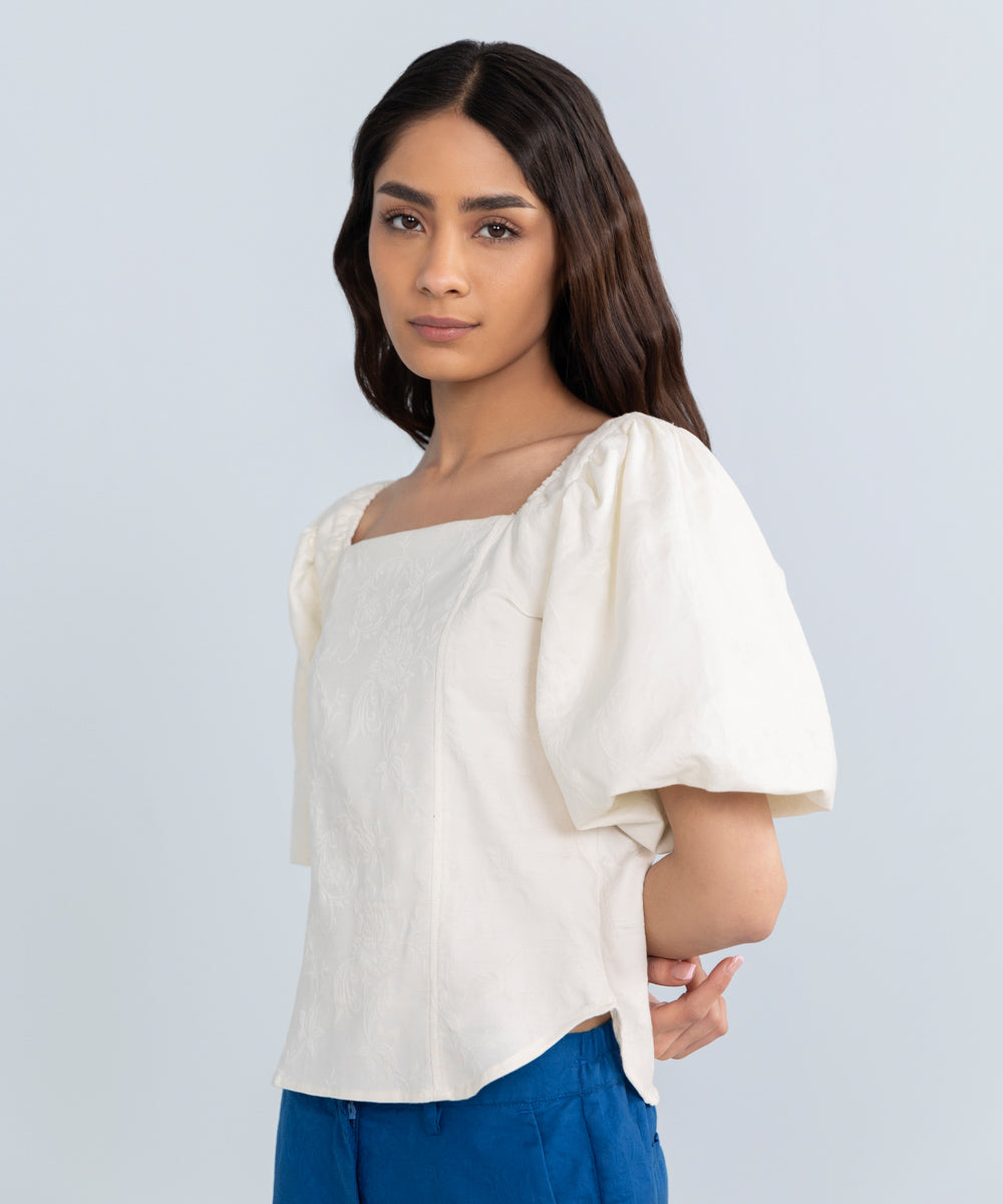 Slim-Fit Square Neck Top