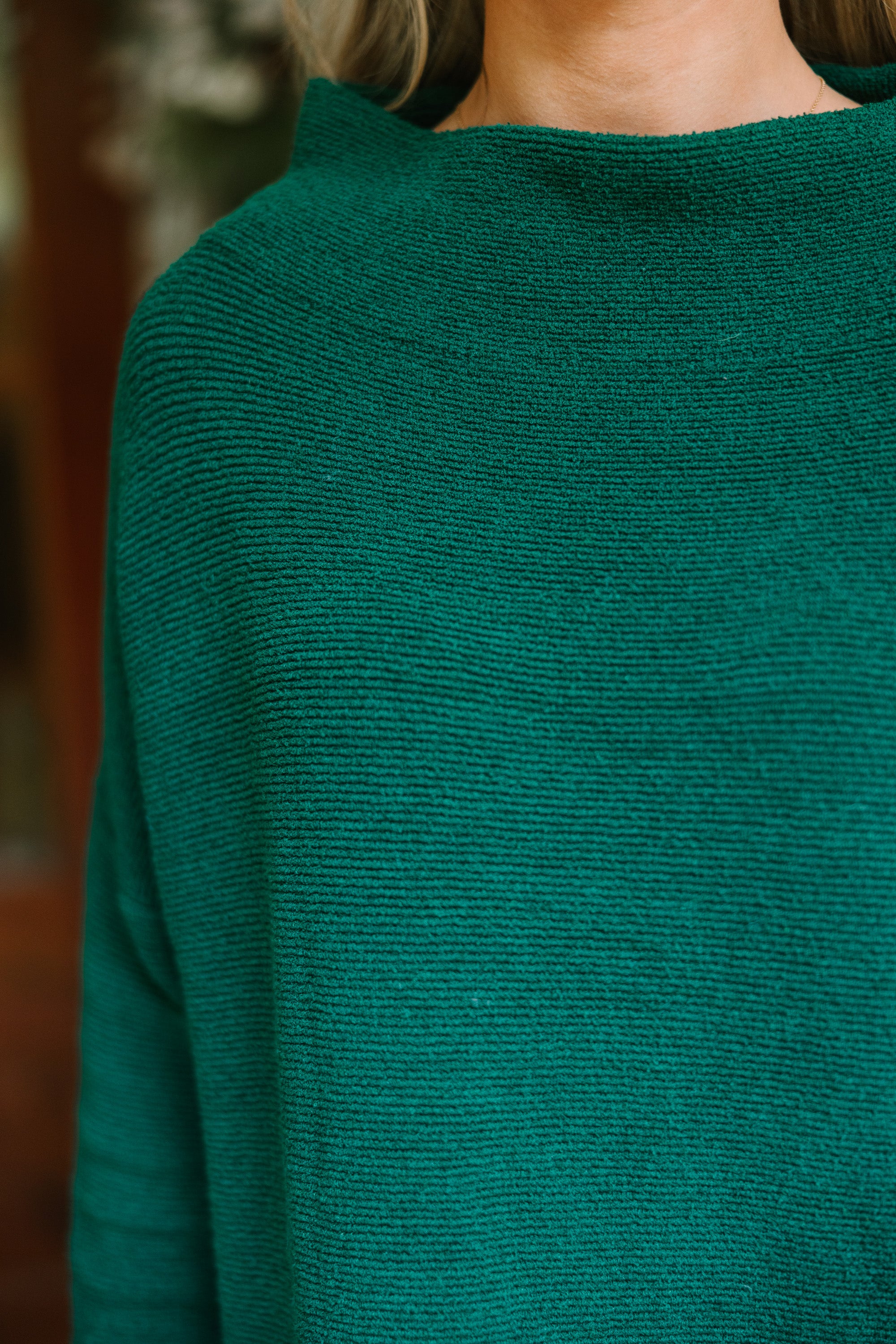 Slouchy Green Mock Neck Tunic