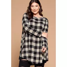 Soft Buffalo Plaid Tunic Top