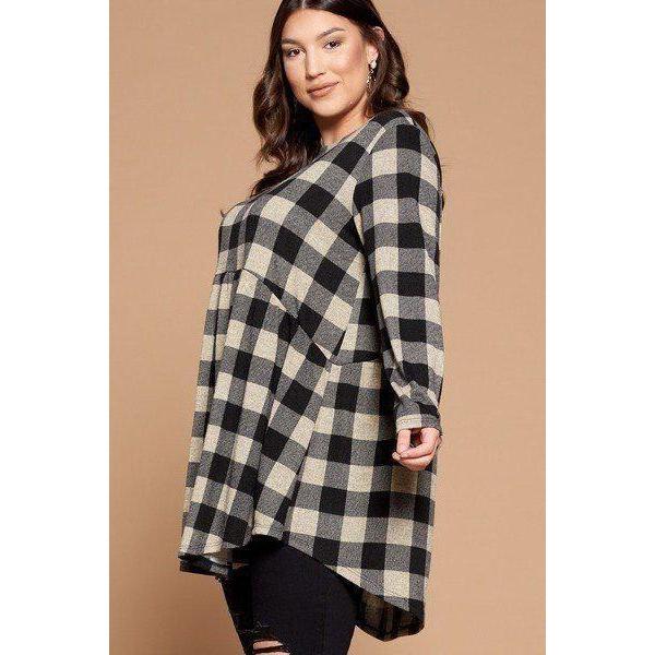 Soft Buffalo Plaid Tunic Top