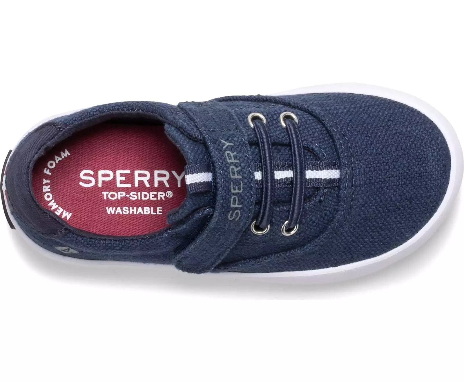 Spinnaker Navy Canvas Washable Sneaker, Kids Size