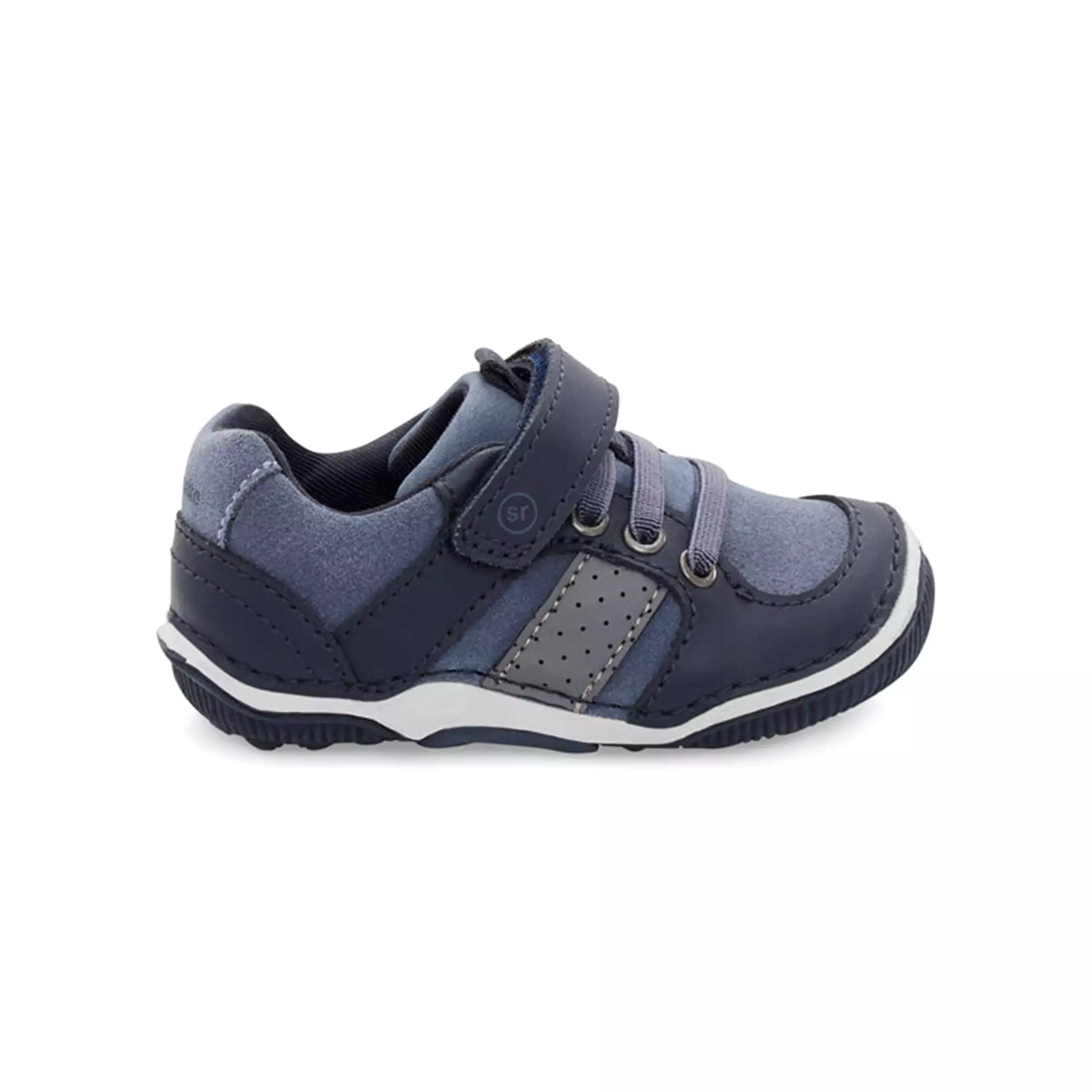 SR Tech Wes Kids Leather Sneaker - Navy