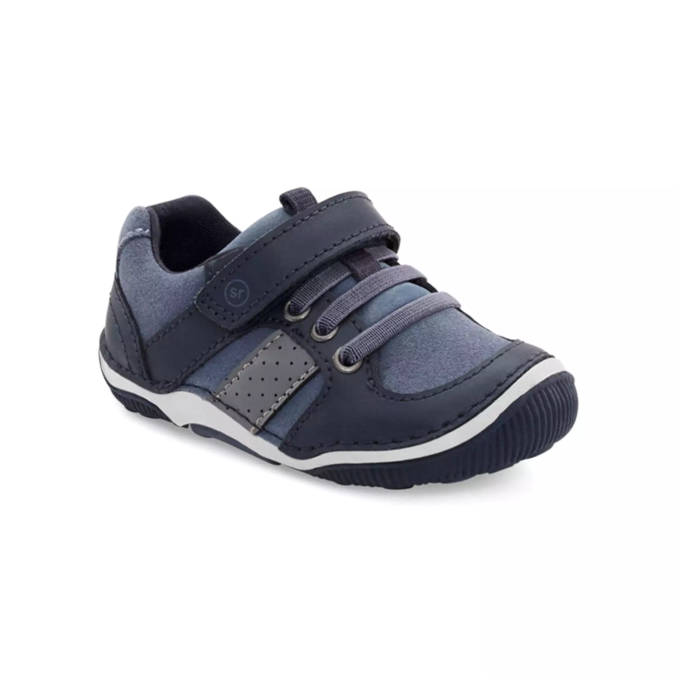 SR Tech Wes Kids Leather Sneaker - Navy