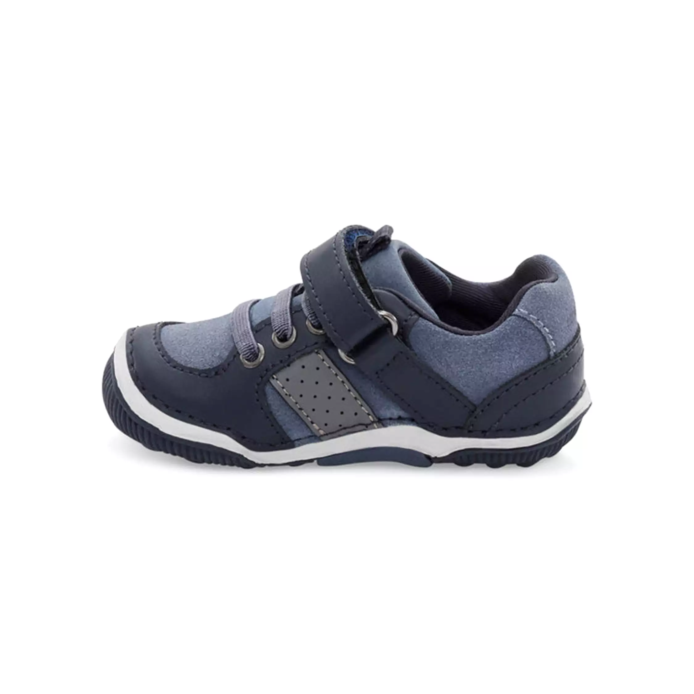 SR Tech Wes Kids Leather Sneaker - Navy