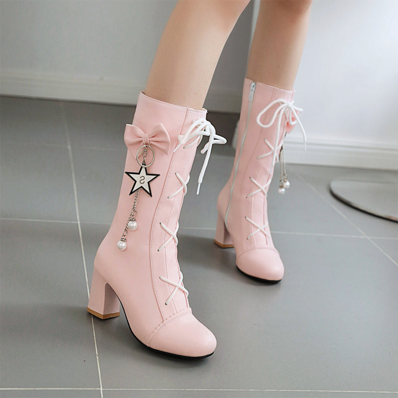 Star High Heel Boots AD12547