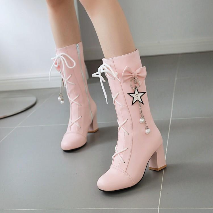 Star High Heel Boots AD12547