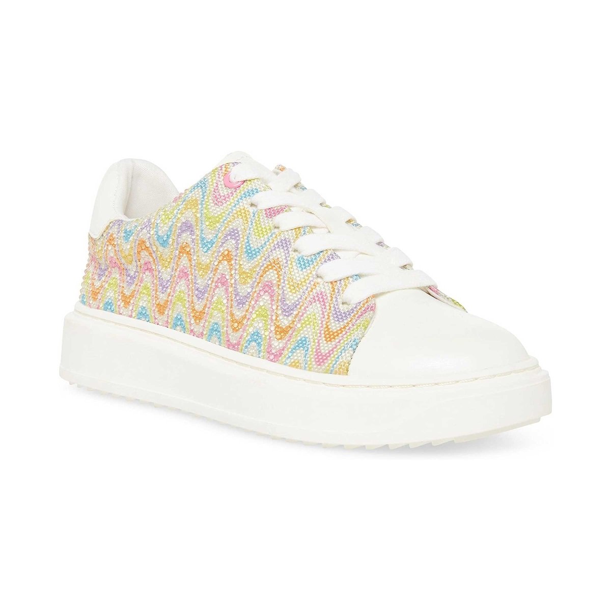 Steve Madden Girl's Charly White/Multi Woven - Google SEO result