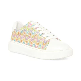 Steve Madden Girl's Charly Woven White/Multi - Buy now