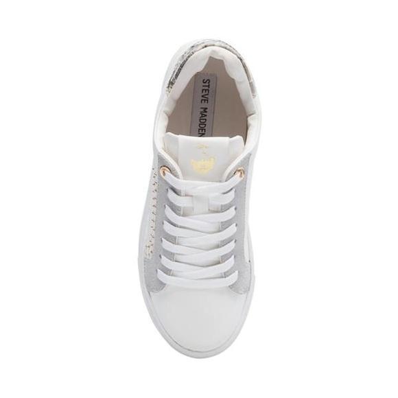 Steve Madden Girl's JBianca White - Affordable White Sneakers for Girls.