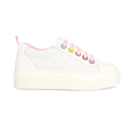 Steve Madden Girls White Multi Shoes