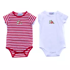 Strawberry Bodysuit Set - 2 Pieces, Red