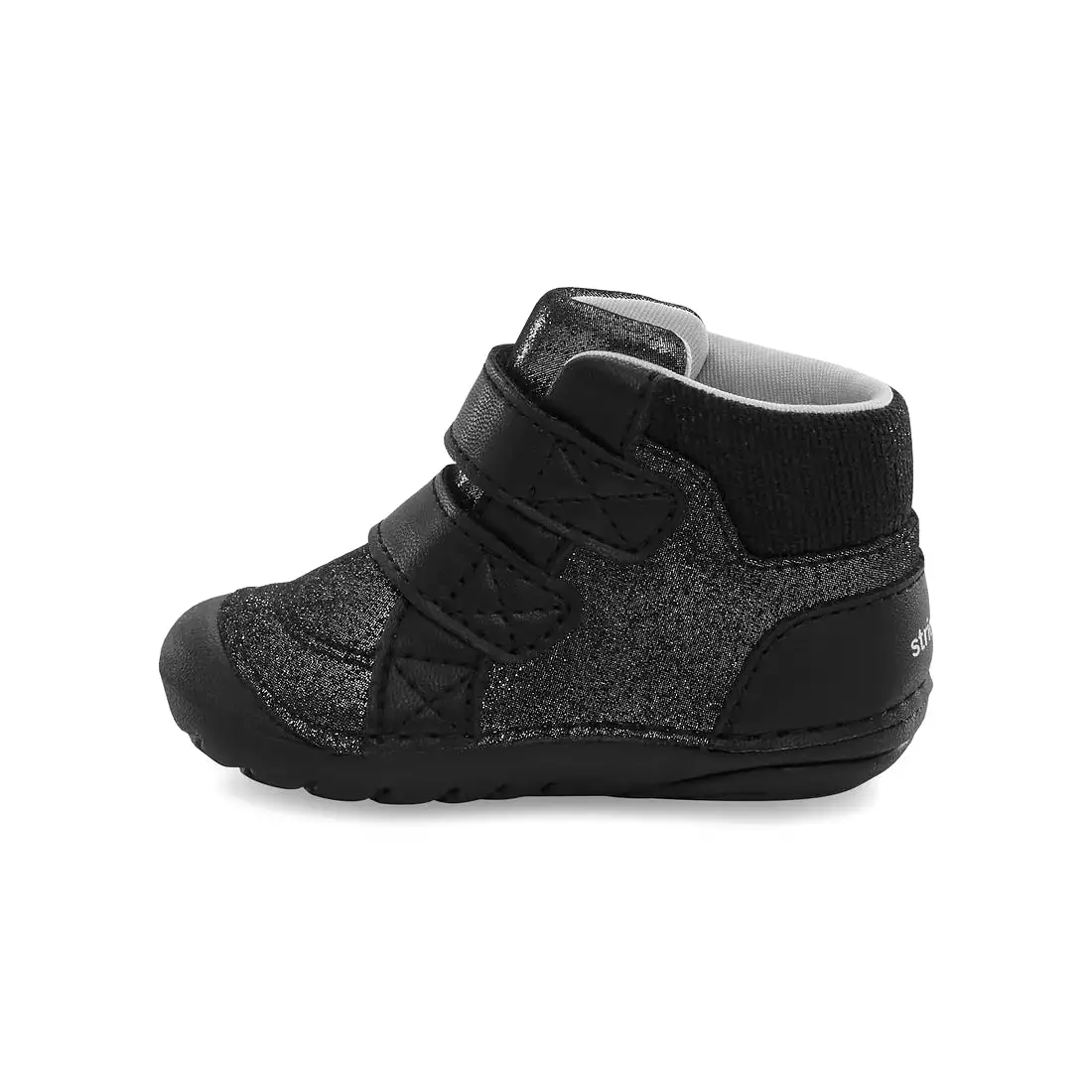 Stride Rite Black Iridescent Martin Soft Motion Toddler Boot.