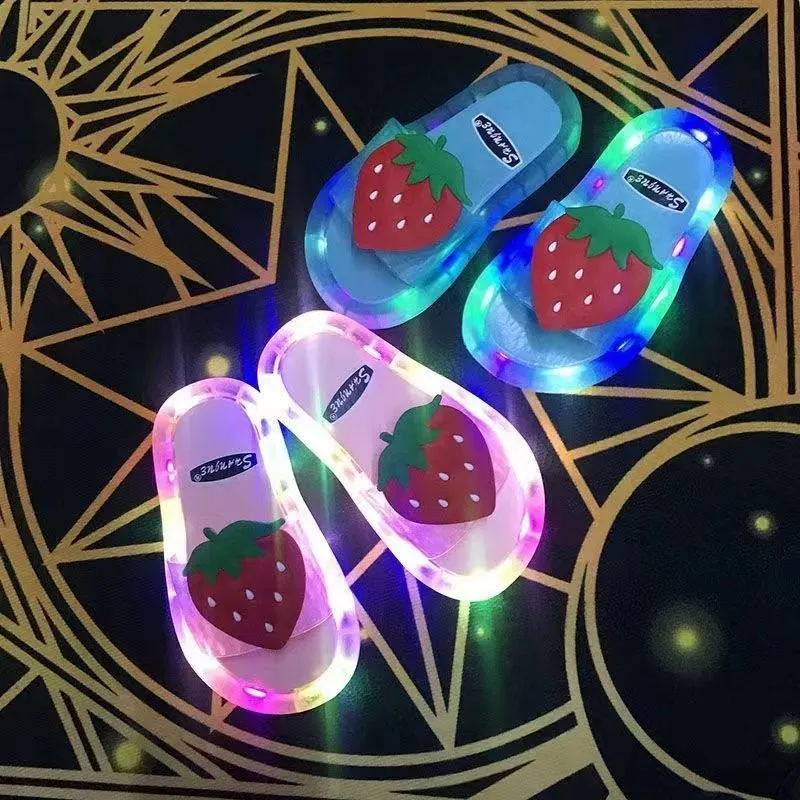 Summer Glowing Strawberry Slippers