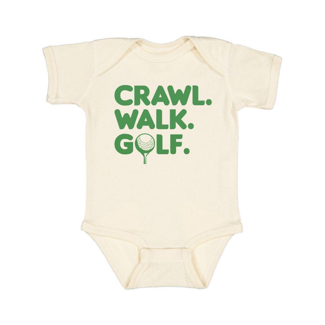 Sweet Wink - Crawl, Walk, Golf Bodysuit, Short Sleeve