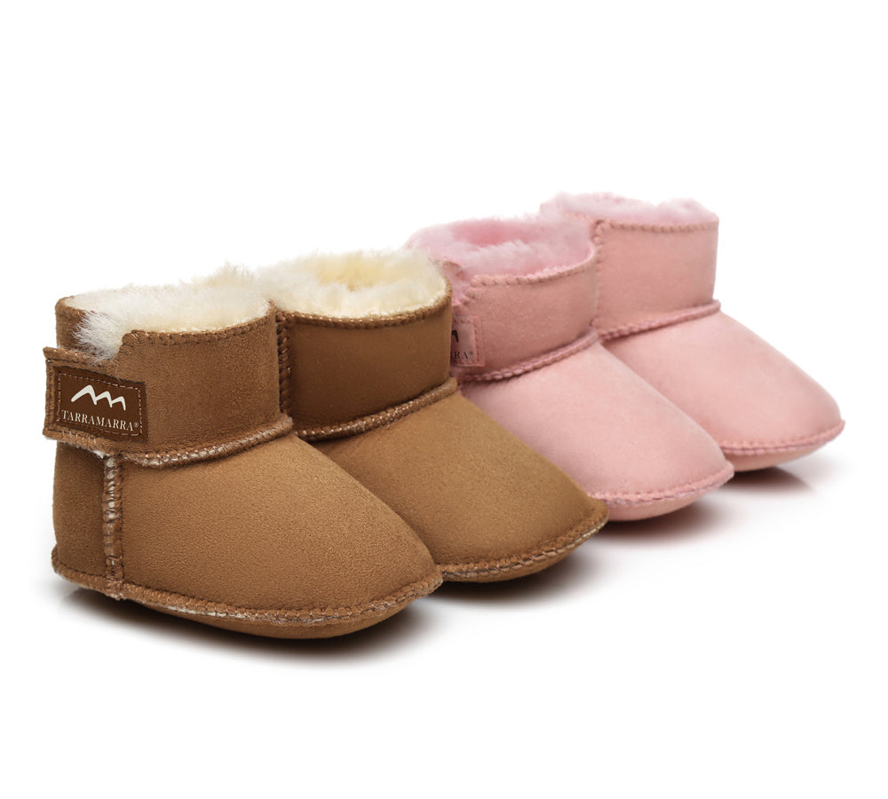 TARRAMARRA Sheepskin Baby Booties - Premium Australian Sheepskin Baby Footwear.